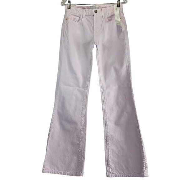 Current/Elliott Jeans Womens Sz 25 Pink The Wray Wide Leg Mid Rise $228 Nwt